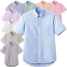 FB4507ロープライスBDチェックシャツ(半袖)
