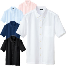 【ユニセックス】AZ-8054軽量ノーアイロンワッフルシャツ(半袖)